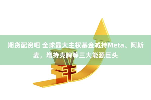 期货配资吧 全球最大主权基金减持Meta、阿斯麦，增持壳牌等三大能源巨头